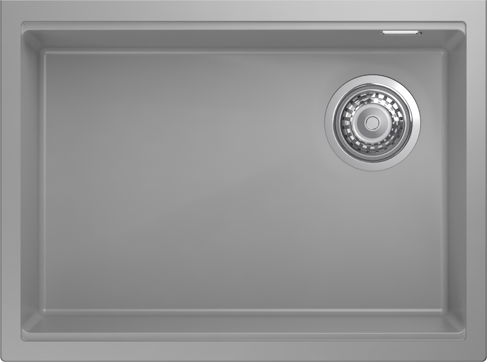 Фото Гранитная мойка Rivelato SCALINO SL-553-R  1-чаш 445*600 Серый 803