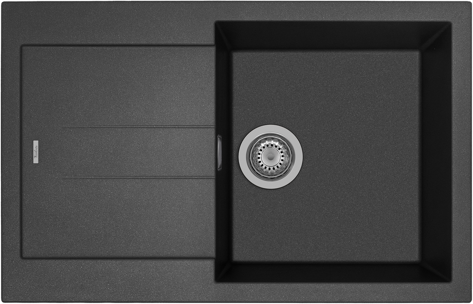 Фото Гранитная мойка Rivelato LUMO 7850 1-чаш 780*500 Nero opaco