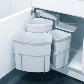 Картинка Vauth-Sagel Система сортировки ENVI CENTER-3 39 л, распашной фасад 500 мм, серый