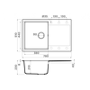 Превью картинка Гранитная мойка Omoikiri Daisen 78T-BL Tetogranit/черный #2