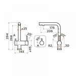 Превью картинка Смеситель для кухни Omoikiri Nagano-SL латунь/sicilian lemon #2