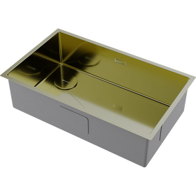 Картинка Omoikiri Taki 74-U/IF-L Side-LG нерж. сталь/светлое золото