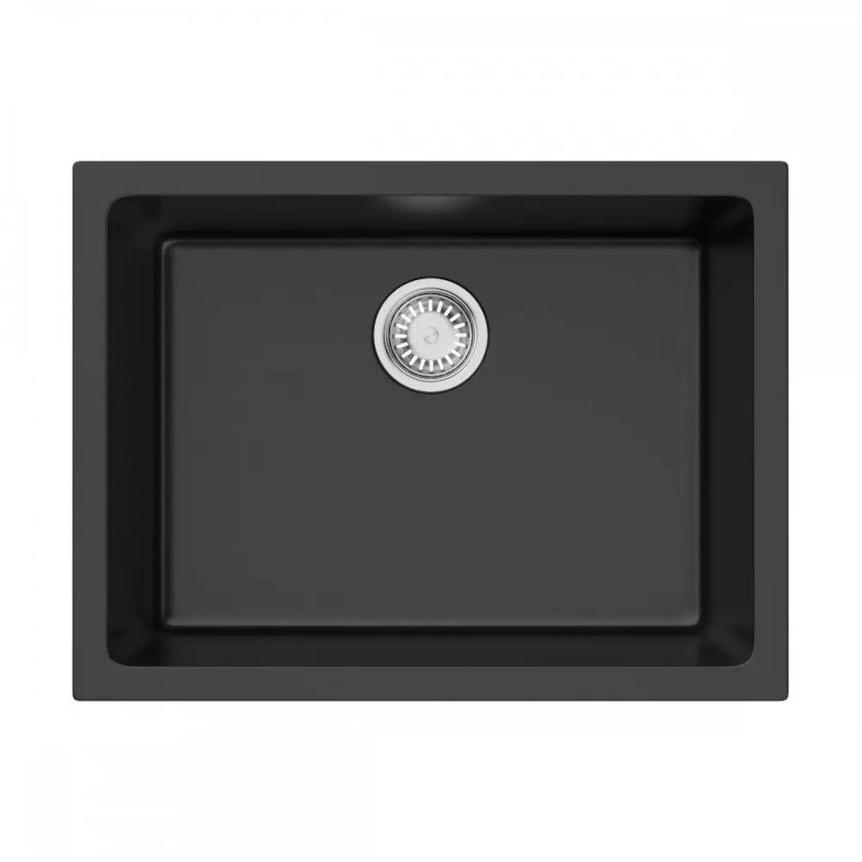 Фото Гранитная мойка Omoikiri Okinoshima 61-U/I-BL Natceramic/черный