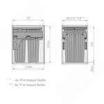 Превью картинка PULSE PROBOX F45 Система сортировки и хранения, 3 емкости (2x15+1x33), креп. фасада, полн.выдв., плавн.закр., крышка-полка, графит (MBN453-63DGMID) #6