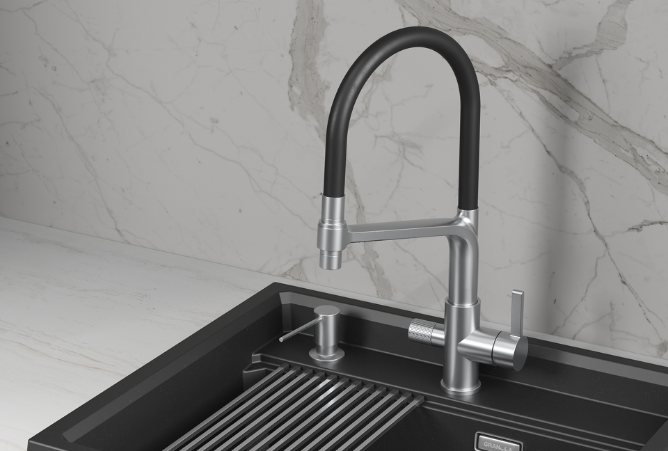 Фото Смеситель для кухни GRANULA 5083, НЕРЖ