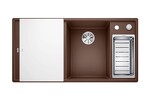Превью картинка Гранитная мойка Blanсo AXIA III 6 S-F SILGRANIT PuraDur темная скала чаша справа, доска стекло c кл.-авт. InFino #6