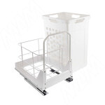 Превью картинка PULSE HAMPER LW40 Корзина для белья выдвижная, 1 емкость (48л), напр.полн.выдв., плавн.закр., цвет белый (LHW401-48WT) #2