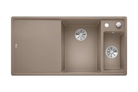 Картинка Blanсo AXIA III 6 S SILGRANIT PuraDur серый беж чаша справа, доска стекло c кл.-авт. InFino