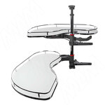 Превью картинка Vibo FLY MOON 3.0 GALAXY BC, механизм угловой пов., 2 полки, эллипт. прут., противоск. покр., с доводчиком, белый+хром, левый (FLY3STM245SXM2POR120ASBC) #2