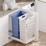 Превью картинка PULSE HAMPER LW45 Корзина для белья выдвижная, 2 емкости (35л+35л), напр.полн.выдв., плавн.закр., цвет белый (LHW452-70WT) #3