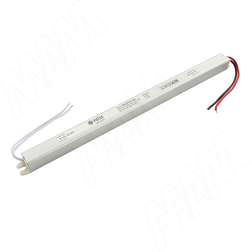 Фото PULSE СЛИМ Блок питания AC-230/DC-24V, сверхтонкий, IP20, 60W, SLIM (PS24-IP20-SL-S-60W)