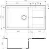 Превью картинка Гранитная мойка Omoikiri Sumi 86-CH Tetogranit/шампань #2