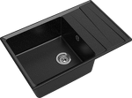 Превью картинка Мраморная мойка GranFest LEVEL 760L Черный #2