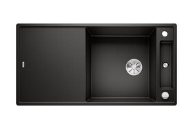 Картинка Blanсo AXIA III XL 6 S SILGRANIT PuraDur черный, разделочный столик ясень c кл.-авт. InFino