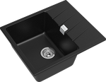Превью картинка Кварцевая мойка Rivelato RAUM 58 1-чаша 580*500мм nero #2