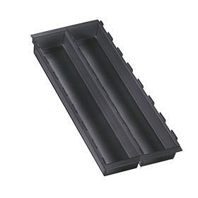 Картинка NinkaPlast Лоток CUISIO PRO для столовых приборов, 185х473х55 мм, черный