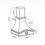 Превью картинка Вытяжка с багетом Lex MILANO 600 Ivory #8