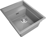 Превью картинка Гранитная мойка Rivelato NOBILE 544-L 1-чаш 540*440 grigio metallizzato #2