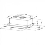 Превью картинка Встраиваемая вытяжка KRONA VENDY 600 WHITE (1 мотор) #2