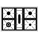 Превью картинка Центр варочный ILVE P09PDQNE3/MGP матовый графит (фурн. медь) #2