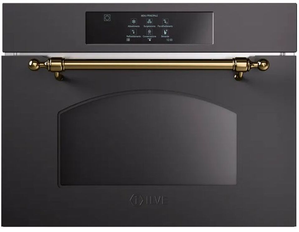 Фото Электрический духовой шкаф ILVE BC645SNTC/MGG матовый графит (фурн. латунь)