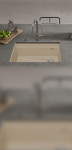 Превью картинка Гранитная мойка Rivelato LINO 654-R 1-чаш 650*440 Темно-бежевый #2
