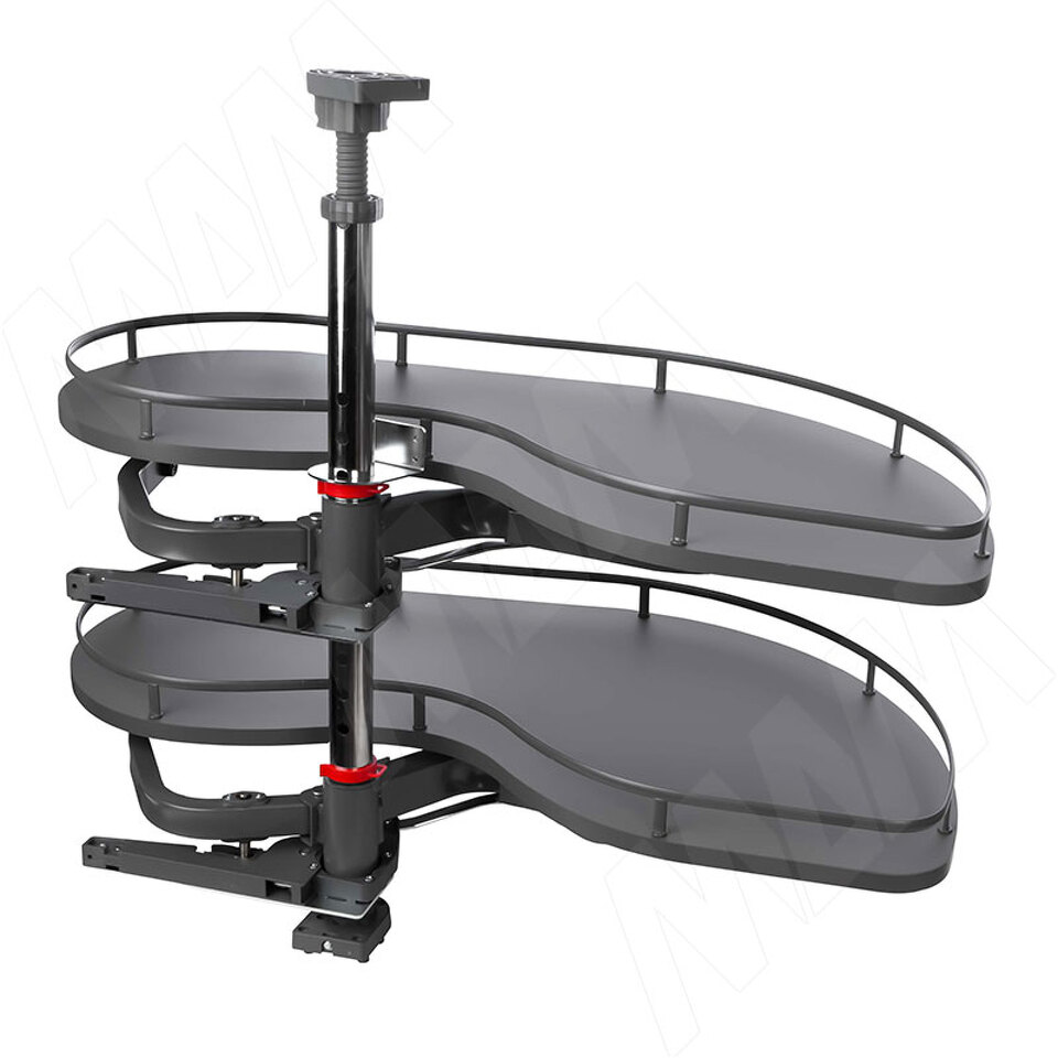 Фото Vibo FLY MOON 3.0 GALAXY VGF, механизм угловой пов., 2 полки, эллипт. прут., противоск. покр., с доводчиком, графит, правый (FLY3STM245DXM2POR120ASVGF)