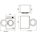Превью картинка Стиральная машина с фронтальной загрузкой KRONA RHENE MAX WHITE 1400 9K WM #13