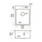Превью картинка Металлическая мойка Omoikiri Amadare 39-IN нерж. сталь/нержавеющая сталь #2