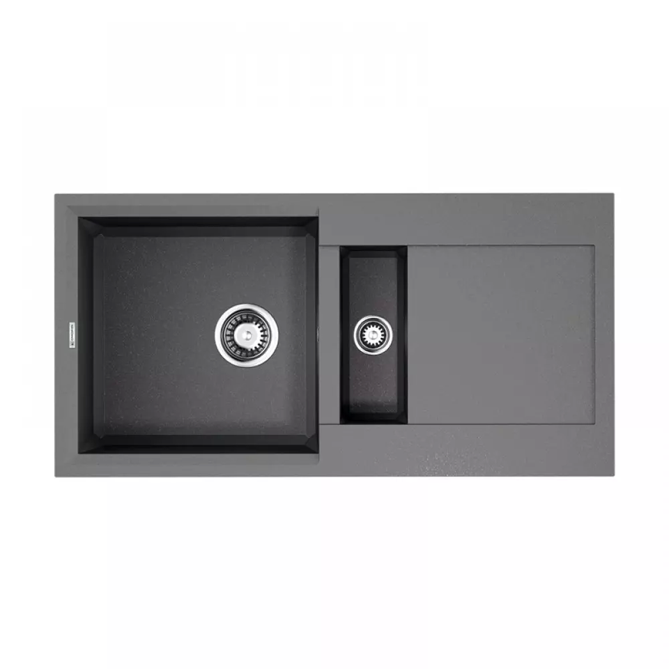 Фото Гранитная мойка Omoikiri Sakaime 86-2-GR Tetogranit/leningrad grey