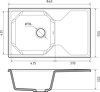 Превью картинка Мраморная мойка GranFest UNIQUE 840L Кашемир #3