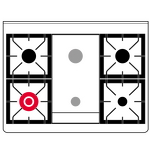 Превью картинка Центр варочный ILVE MD10FDNE3/WHB белый (фурн. бронза) #2