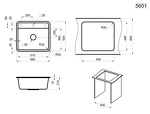 Превью картинка Кварцевая мойка GRANULA 5601, БЕЛЫЙ #3