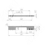 Превью картинка PULSE Профиль-ручка 128/160мм (L=192мм) графит (PH.CN01.128-160.GF) #2