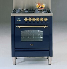 Картинка ILVE P07NE3/MBG синий (фурн. латунь)