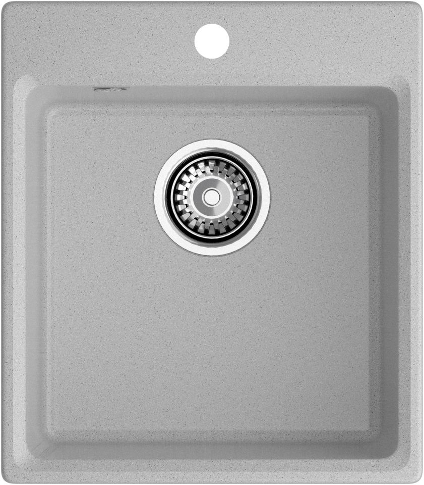 Фото Мраморная мойка GranFest LEVEL 420 Серый