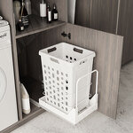 Превью картинка PULSE HAMPER LW40 Корзина для белья выдвижная, 1 емкость (48л), напр.полн.выдв., плавн.закр., цвет белый (LHW401-48WT) #3