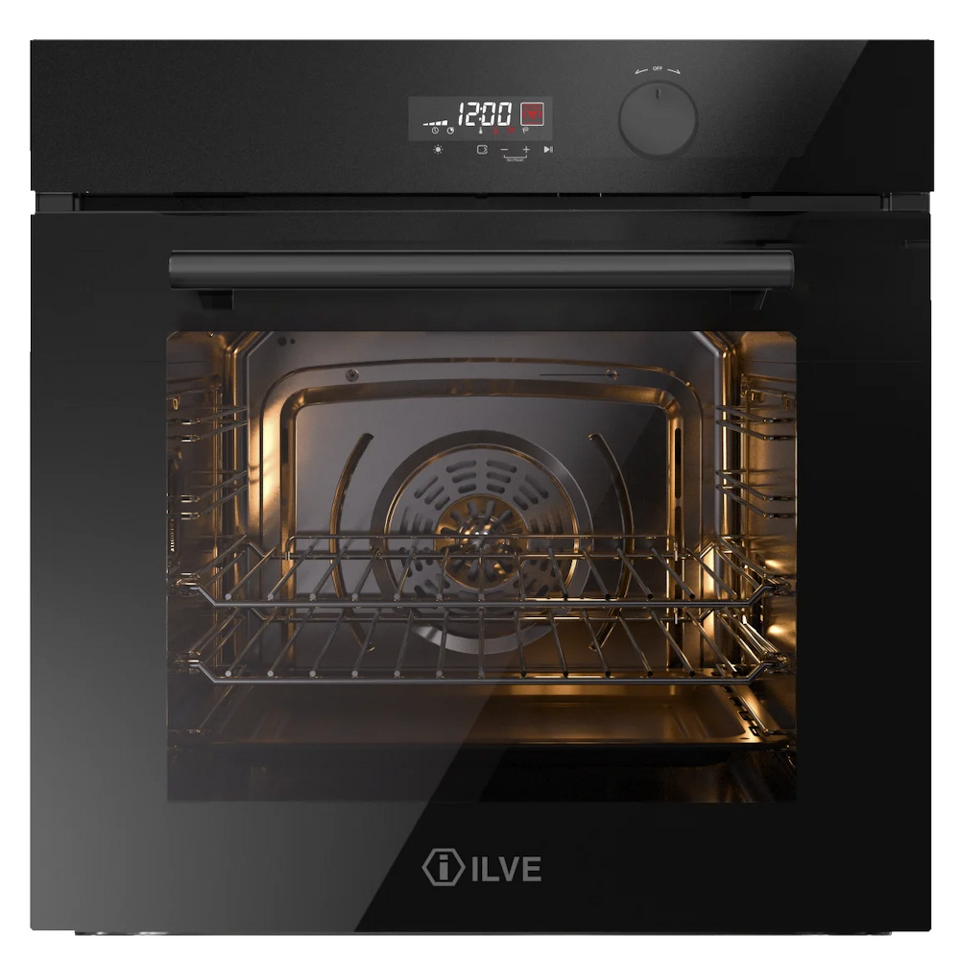 Фото Электрический духовой шкаф ILVE OV601GL3/BK глянцевый черный (фурн. матовый черный)