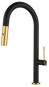 Картинка Rivelato Asti U-обр. с выдвижной лейкой D-35мм nero/oro