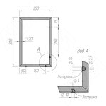 Превью картинка PULSE Металлокаркас-рамка для полок 380х250мм черный (RAL 9005, муар) (MF.02.380x250.BLC) #4
