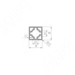 Превью картинка PULSE КОНТУР Профиль базовый, черный (анод), L-3000 мм (PR0854BL) #7