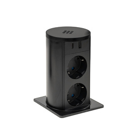 Картинка ASA Розетка VERSALIFT USB, врезная, черный