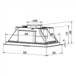 Превью картинка Полновстраиваемая вытяжка KRONA AMELI LIGHT 600 INOX PB #2