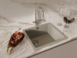 Превью картинка Гранитная мойка Rivelato BERKANA 45 подст.монтаж 1-чаш 485*455 Топаз 703 #3