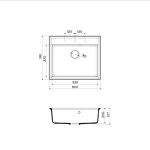 Превью картинка Гранитная мойка Omoikiri Daisen 60-PA Artgranit/пастила #2