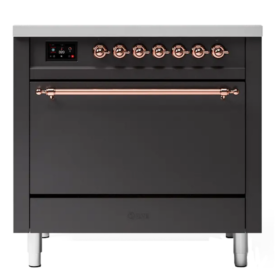 Фото Центр варочный ILVE  P366DDQNSY/MGP матовый графит (фурн. медь)