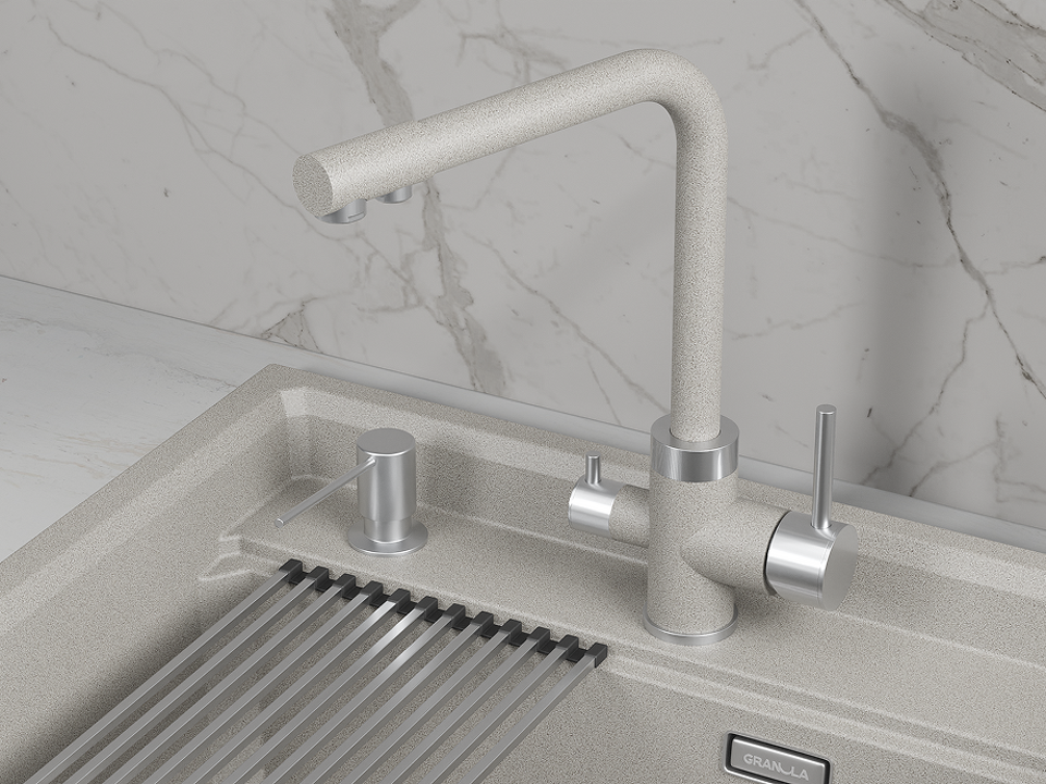 Фото Смеситель для кухни GRANULA 5015, БАЗАЛЬТ