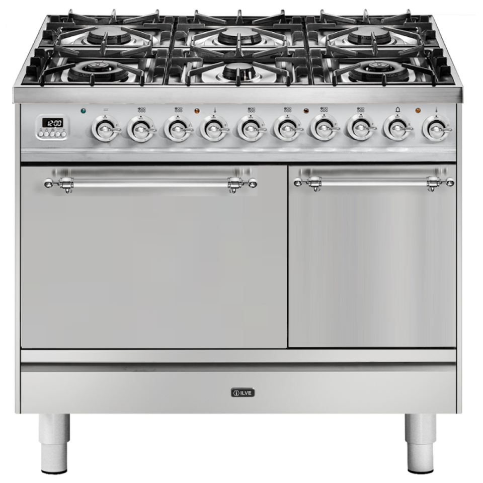 Фото Центр варочный ILVE PD106QNE3/SSC нержавеющая сталь (фурн. хром)