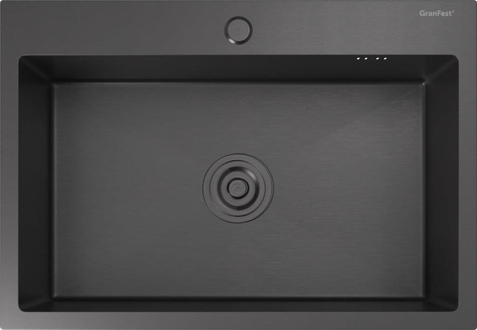 Фото Металлическая мойка GranFest 6545 PVD графит