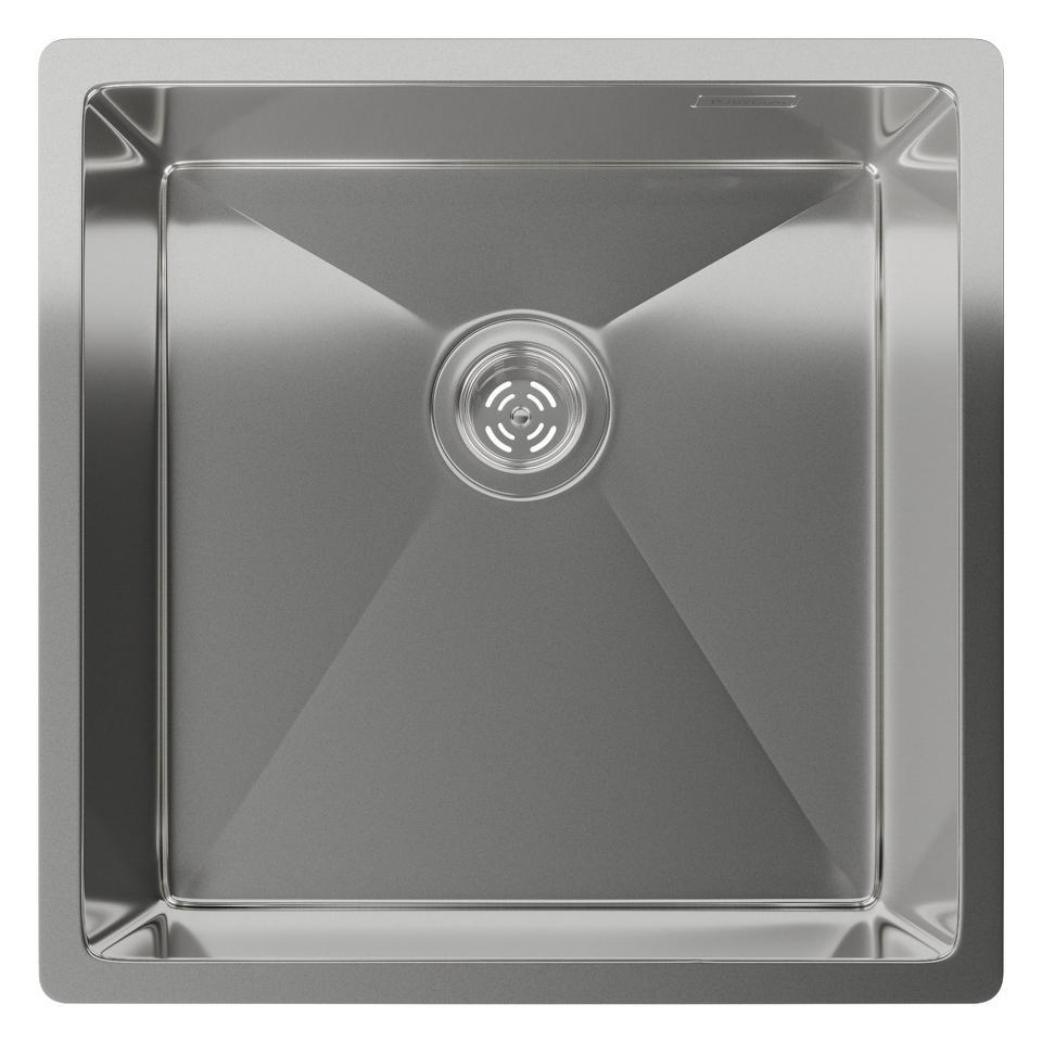 Фото Металлическая мойка Rivelato RINOX 4444 UN нерж.сталь 1 чаша 440*440*200 мм